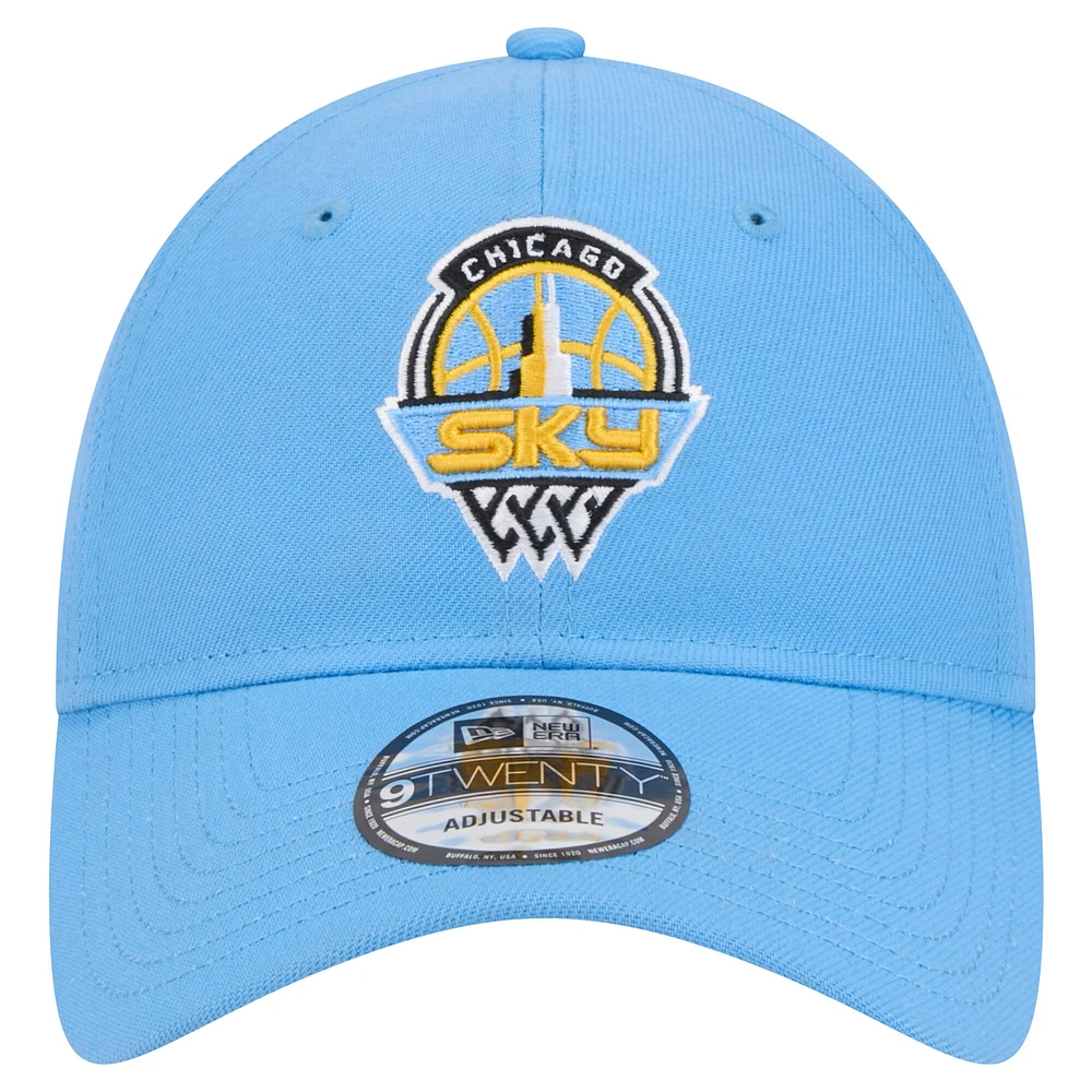 Casquette réglable unisexe New Era bleu ciel Chicago Sky Core Logo 9TWENTY