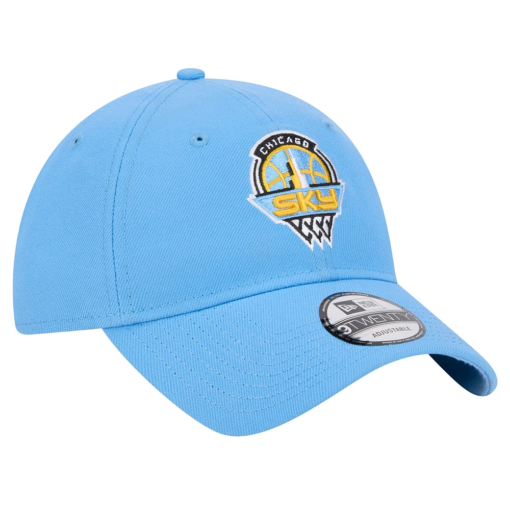 Casquette réglable unisexe New Era bleu ciel Chicago Sky Core Logo 9TWENTY