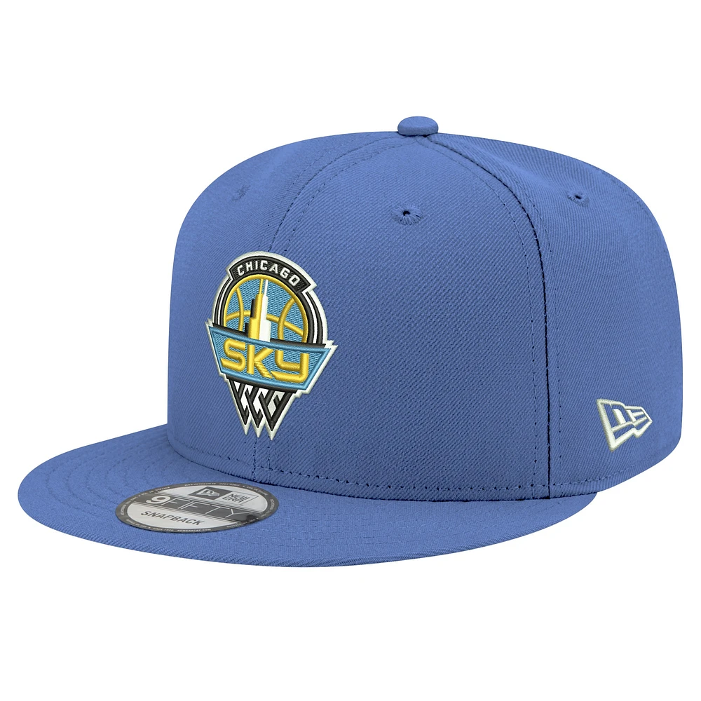 Casquette snapback unisexe New Era bleu ciel avec logo Chicago Sky 9FIFTY