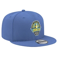 Casquette snapback unisexe New Era bleu ciel avec logo Chicago Sky 9FIFTY
