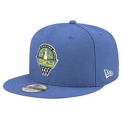 Casquette snapback unisexe New Era bleu ciel avec logo Chicago Sky 9FIFTY