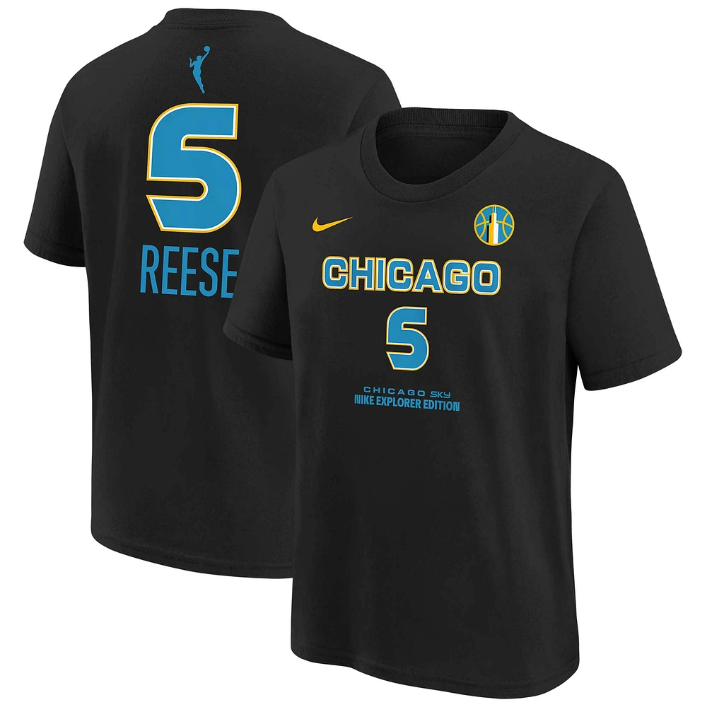 T-shirt unisexe Nike Angel Reese noir Chicago Sky 2024 WNBA Draft avec nom et numéro