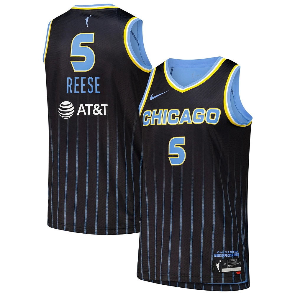 Unisex Nike Angel Reese Black Chicago Sky 2024 WNBA Draft - Top Player Finished Explorer Jersey