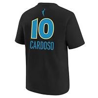 T-shirt unisexe Nike Kamilla Cardoso noir Chicago Sky 2024 WNBA Draft nom et numéro