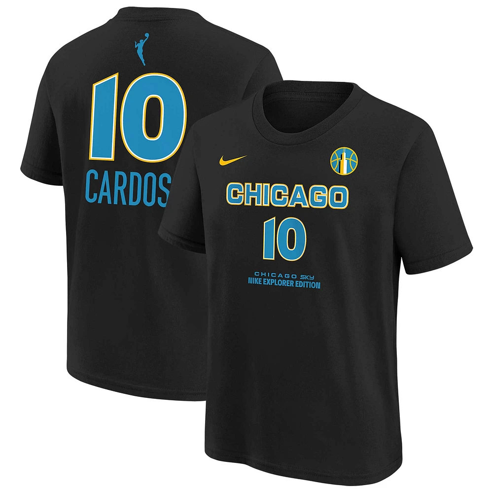 Unisex Nike Kamilla Cardoso Black Chicago Sky 2024 WNBA Draft Name & Number T-Shirt