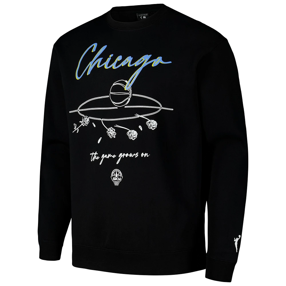 Sweat-shirt unisexe round21 noir Chicago Sky Bloom Crew