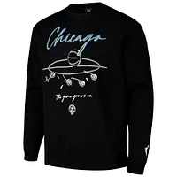 Sweat-shirt unisexe round21 noir Chicago Sky Bloom Crew