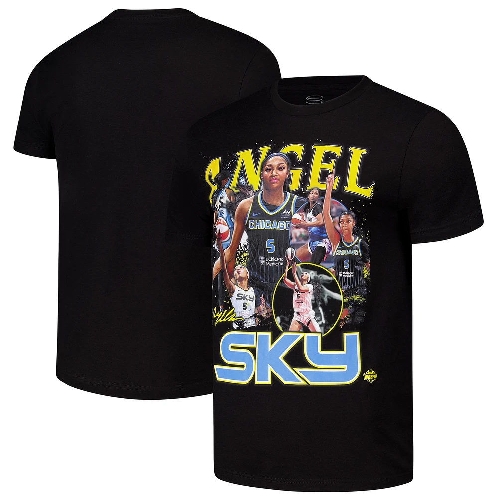 Unisex Stadium Essentials Angel Reese Black Chicago Sky 2024 Crossroads T-Shirt