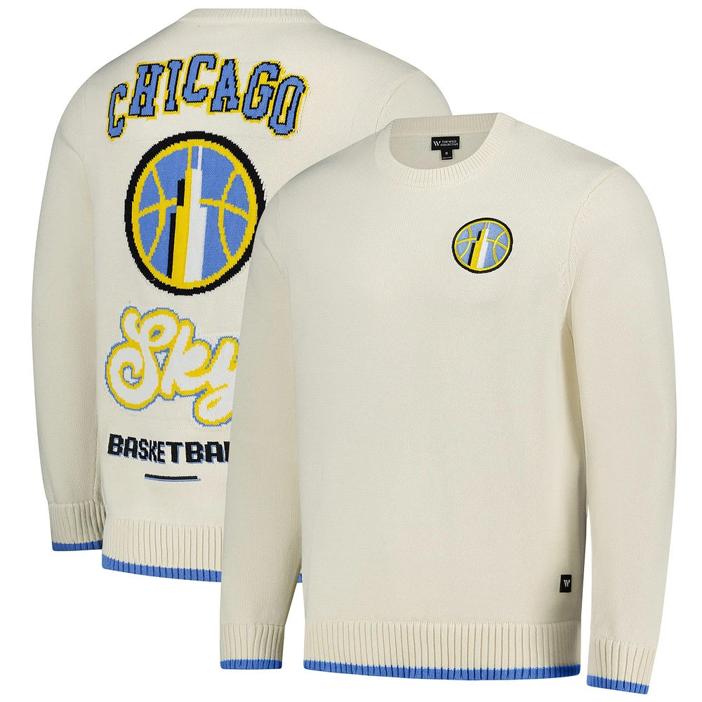 Pull unisexe en jacquard Chicago Sky Cream de The Wild Collective