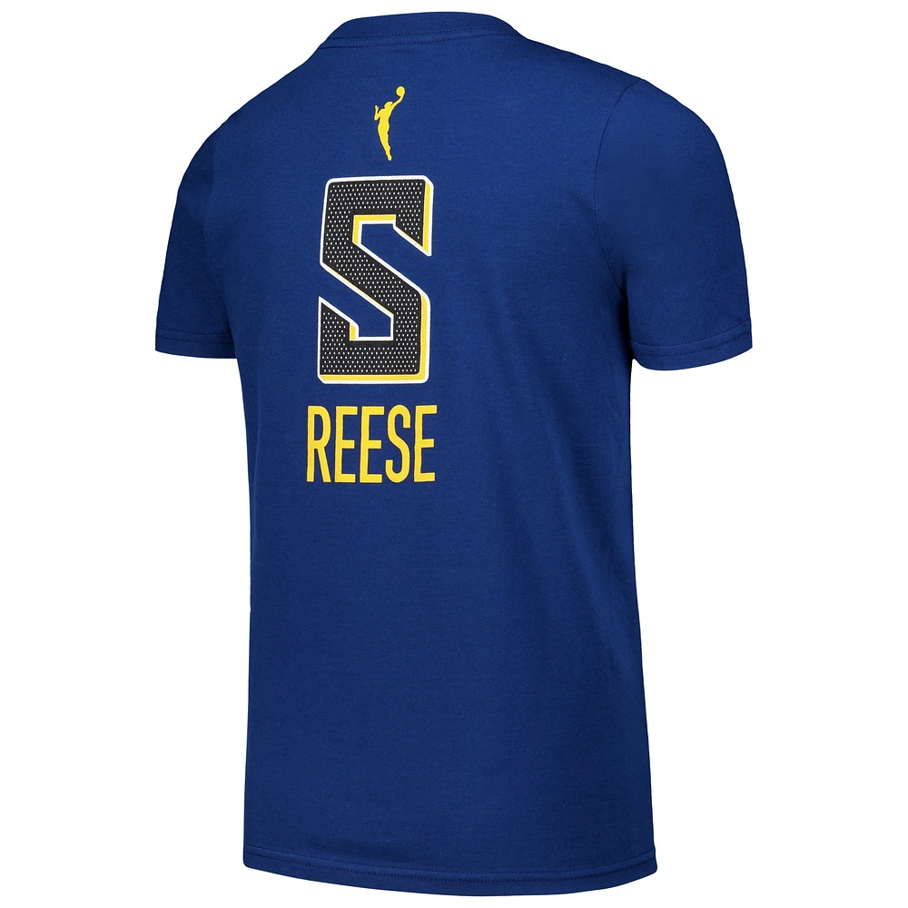 T-shirt Nike Angel Reese bleu Chicago Sky Draft Rebel Edition avec nom et numéro pour jeune