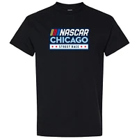 Men's NASCAR Black Chicago Street Race  Logo T-Shirt