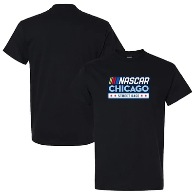 Men's NASCAR Black Chicago Street Race  Logo T-Shirt