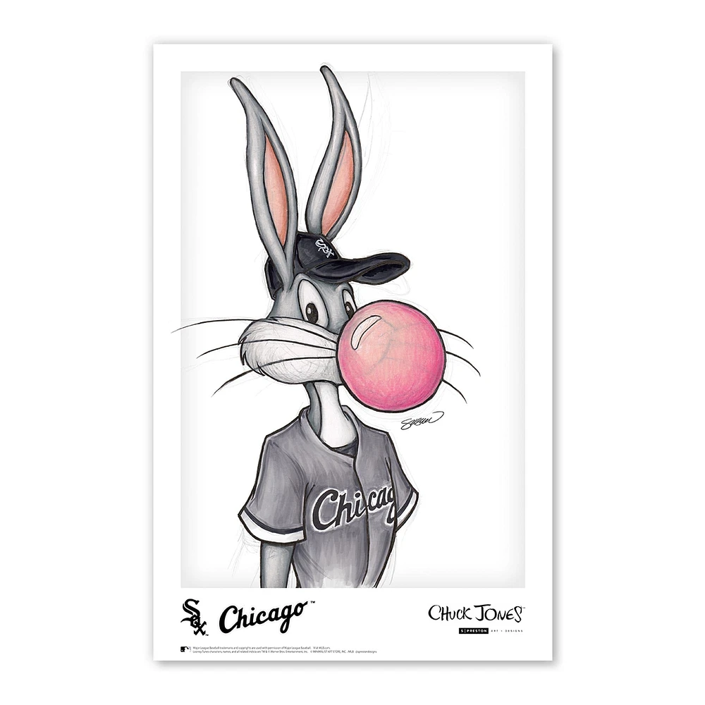 Bugs Bunny Chicago White Sox 11"x 17" Looney Tunes affiche imprimée