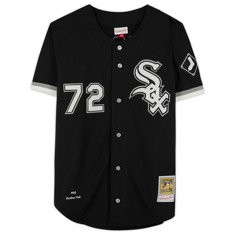 Carlton Fisk Black Chicago White Sox Autographed Mitchell & Ness Authentic Jersey with "HOF 2000" Inscription