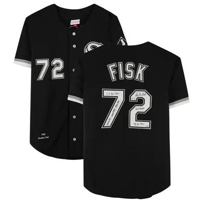 Carlton Fisk Chicago White Sox Mitchell & Ness Cooperstown Mesh Batting  Practice Jersey - White