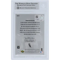 Carlton Fisk Chicago White Sox Autographed 2001 Upper Deck Gold Glove Game Jersey Relic #GG-CF Beckett Fanatics Witnessed Authenticated Card