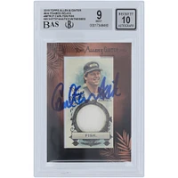 Carlton Fisk Chicago White Sox Autographed 2019 Topps Allen & Ginter Mini Framed Relics #MFR-CF Beckett Fanatics Witnessed Authenticated 9/10 Card 