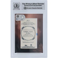 Carlton Fisk Chicago White Sox Autographed 2019 Topps Allen & Ginter Mini Framed Relics #MFR-CF Beckett Fanatics Witnessed Authenticated 9/10 Card 