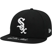 Casquette New Era noire dédicacée Carlton Fisk des Chicago White Sox