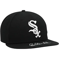 Casquette New Era noire dédicacée Carlton Fisk des Chicago White Sox
