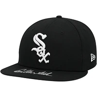 Casquette New Era noire dédicacée Carlton Fisk des Chicago White Sox
