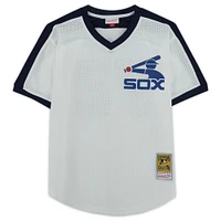 Carlton Fisk Chicago White Sox Autographed White Mitchell & Ness Authentic Batting Practice Jersey 