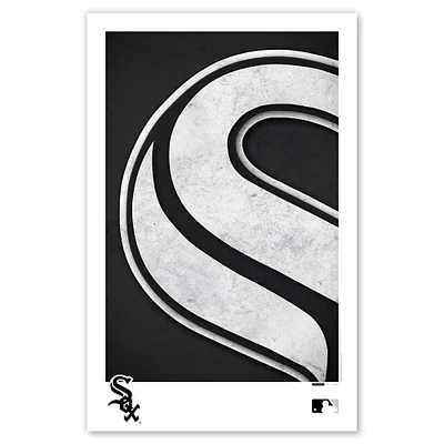 Chicago White Sox 11"x 17" Logo minimaliste affiche imprimée