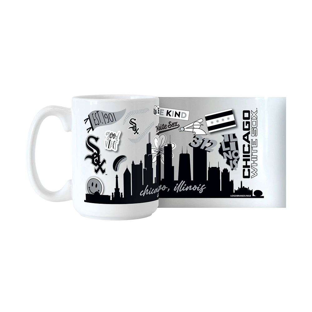 White Sox de Chicago 15 oz. Tasse en céramique indigène