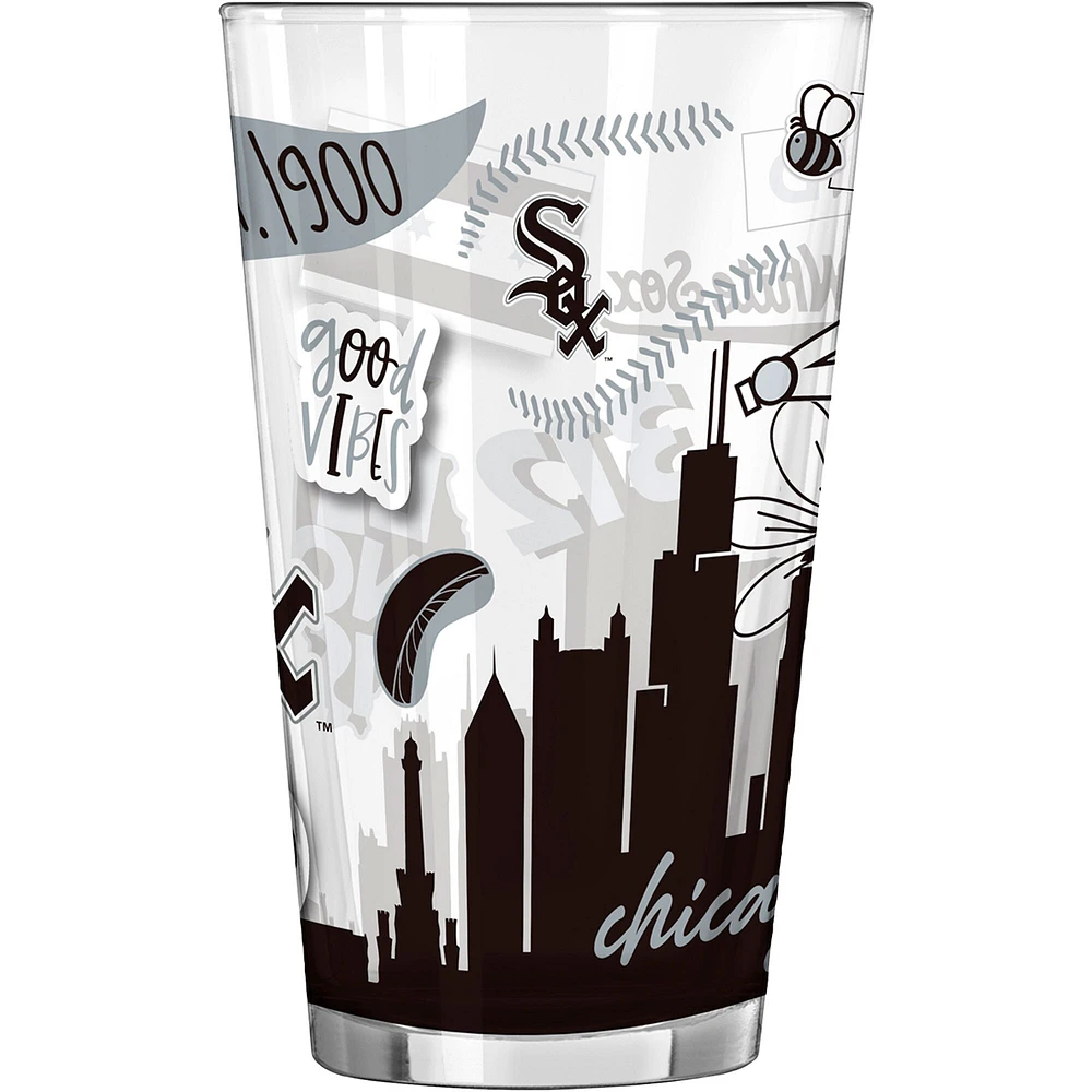 White Sox de Chicago 16 oz. Verre à pinte indigène