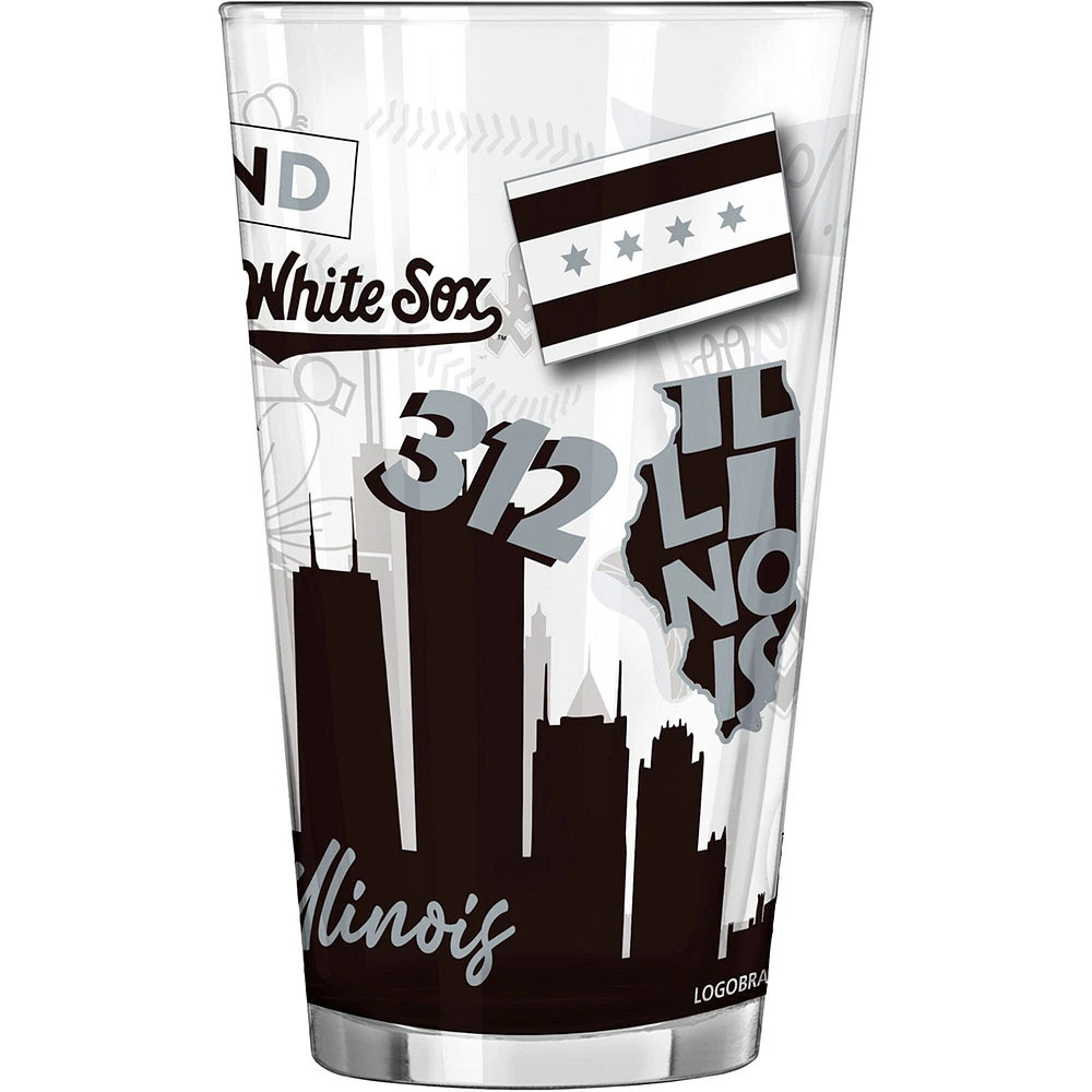 White Sox de Chicago 16 oz. Verre à pinte indigène