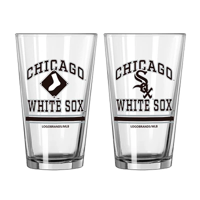 White Sox de Chicago 16oz. Verre à pinte, paquet de deux