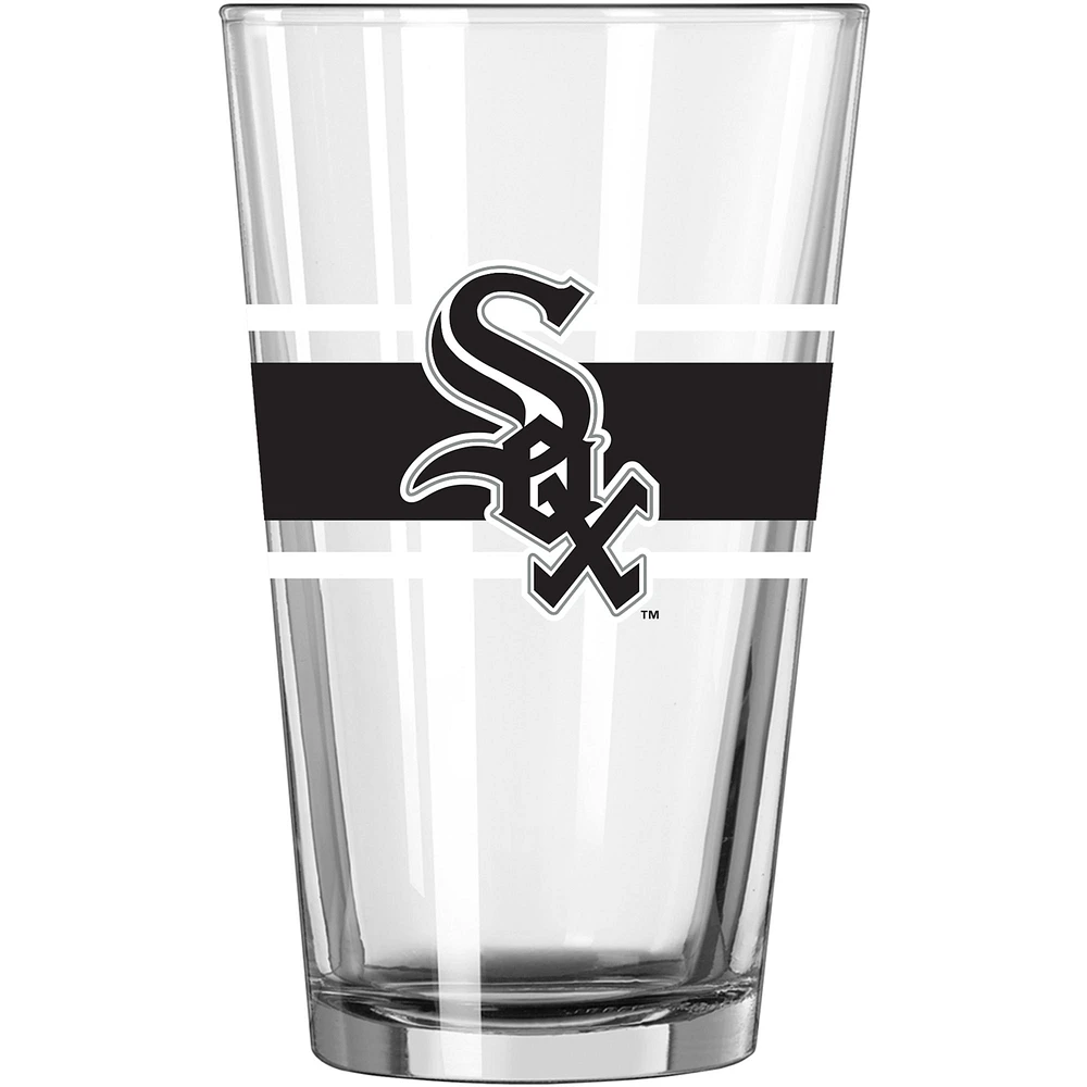 White Sox de Chicago 16 oz. Verre à pinte à rayures