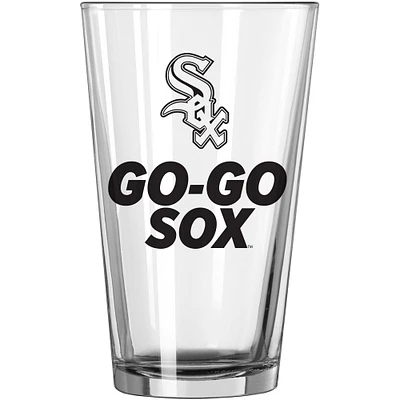 White Sox de Chicago 16 oz. Verre à pinte à slogan d'équipe