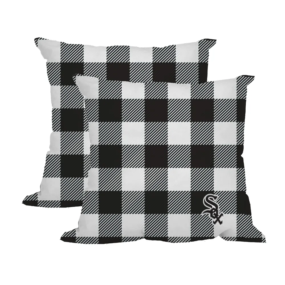 Chicago White Sox 2-Pack Buffalo Check Plaid Outdoor Pillow Set