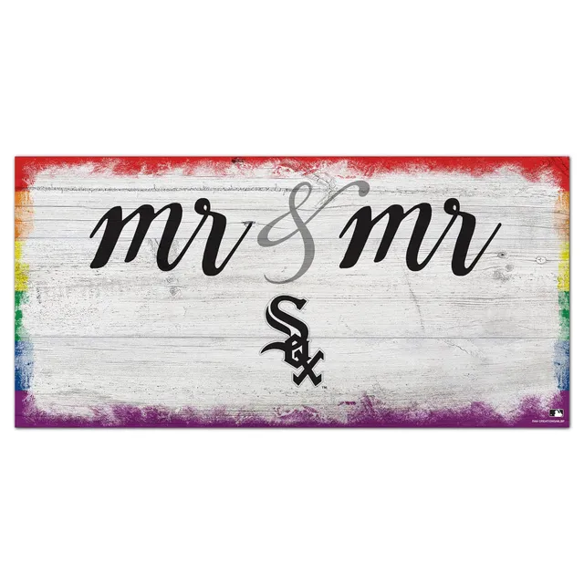 Lids Chicago White Sox 6 x 12 Personalized Mr. & Mrs. Script Sign