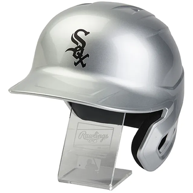 Boston Strong Silver Chrome Baseball & Red Sox Chrome Batting Helmet