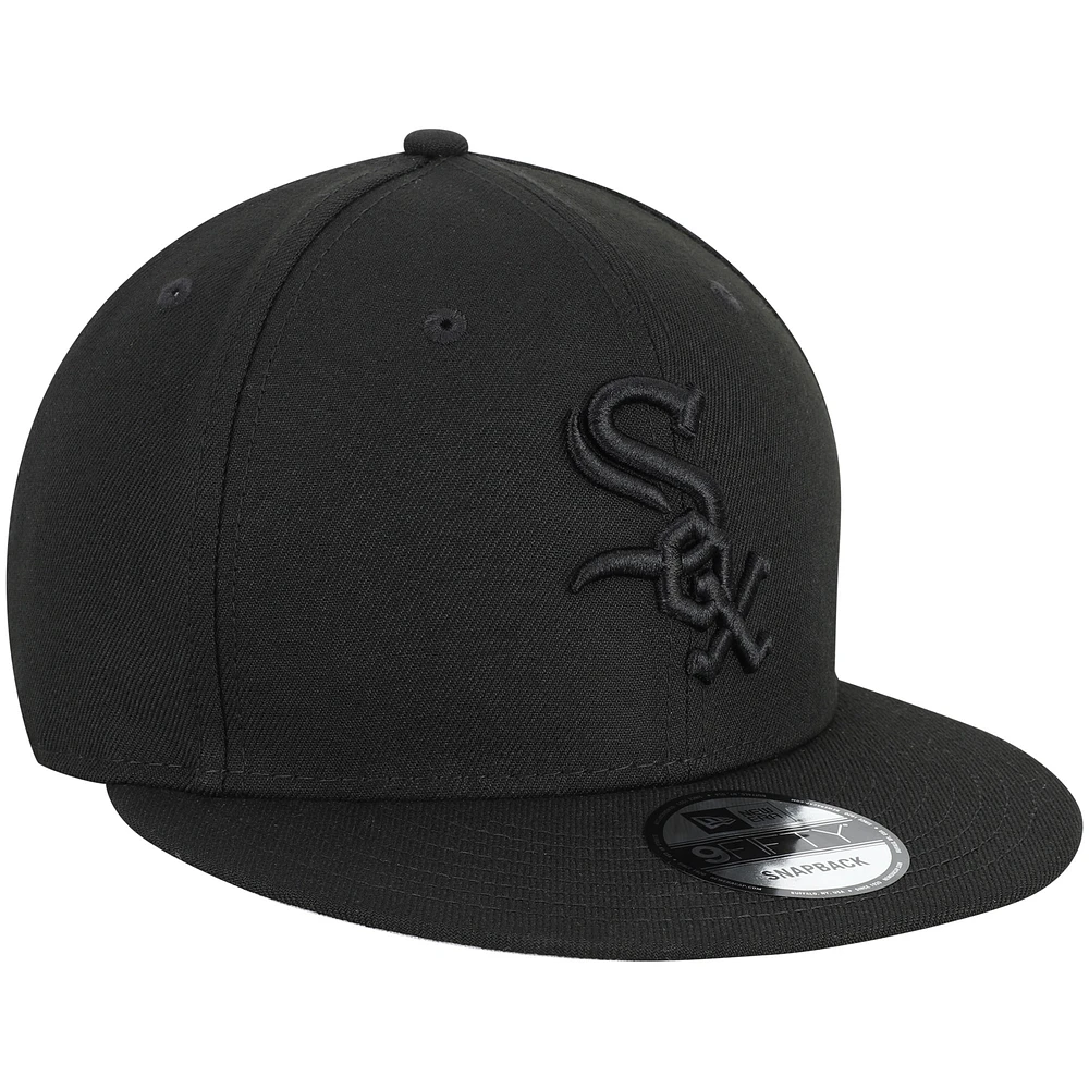 Casquette ajustable 9FIFTY Team Snapback Chicago White Sox New Era noir sur noir