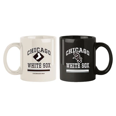 Lot de deux tasses colorées de 15 oz des White Sox de Chicago