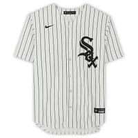 Eloy Jimenez Chicago White Sox Autographed White Pinstripe Nike Replica Jersey