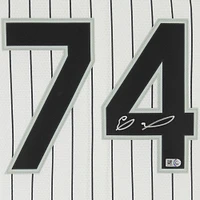 Eloy Jimenez Chicago White Sox Autographed White Pinstripe Nike Replica Jersey