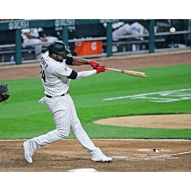 Unsigned Chicago White Sox Eloy Jimenez Fanatics Authentic Hitting in Black  Jersey Photograph