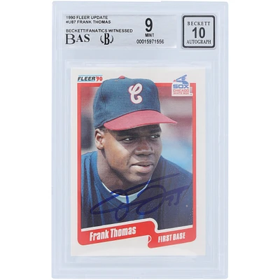 Frank Thomas Chicago White Sox Autographed 1990 Fleer Update #U-87 Beckett Fanatics Witnessed Authenticated /10 Rookie Card