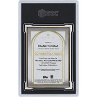 Frank Thomas Chicago White Sox Autographed 2021 Topps Definitive Collection Purple Framed Autograph #DCFA-FT #8/10 SGC Authenticated 9 Card