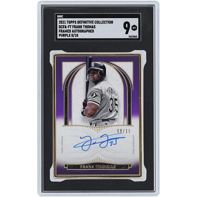 Frank Thomas Chicago White Sox Autographed 2021 Topps Definitive Collection Purple Framed Autograph #DCFA-FT #8/10 SGC Authenticated 9 Card