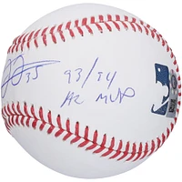 Frank Thomas Chicago White Sox Autographed Baseball with "93 & 94 AL MVP" Inscription