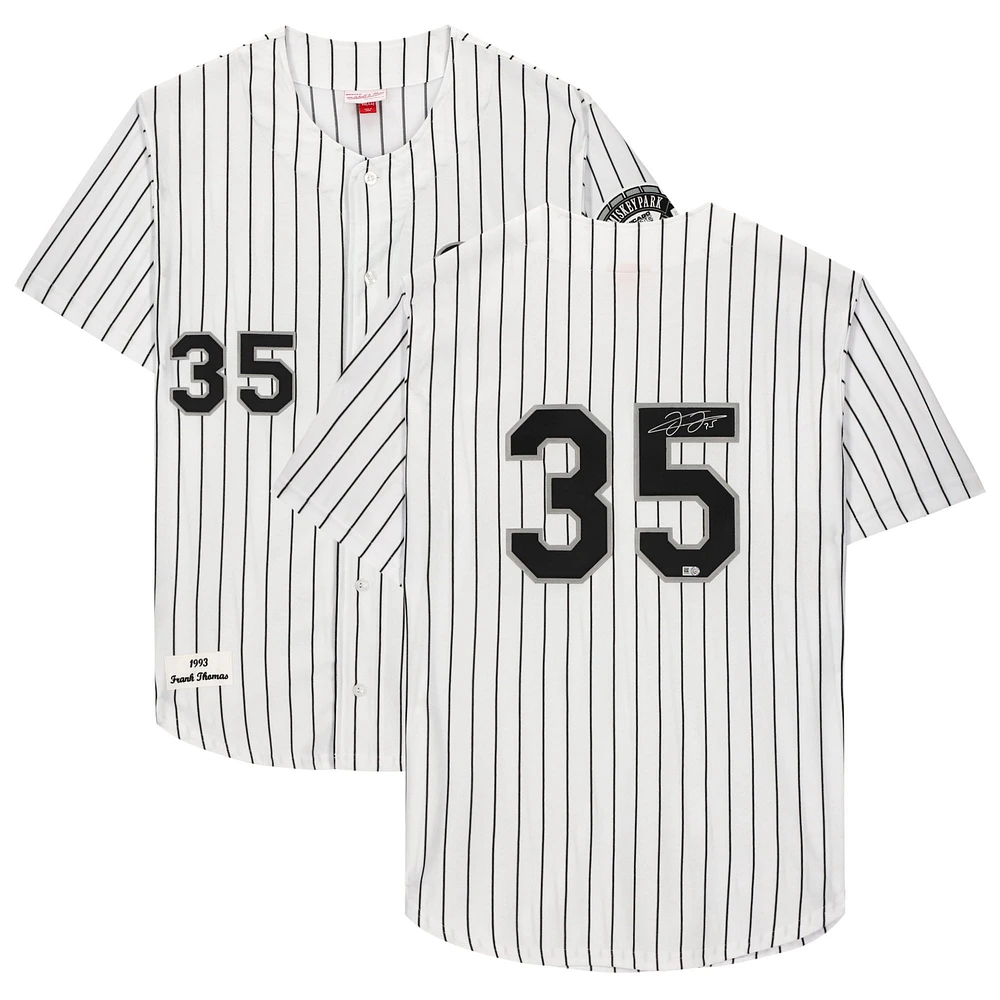 Frank Thomas Chicago White Sox Autographed White Mitchell & Ness Authentic Jersey