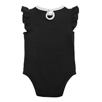 Girls Newborn & Infant Black/Heather Gray Chicago White Sox Little Fan Two-Pack Bodysuit Set