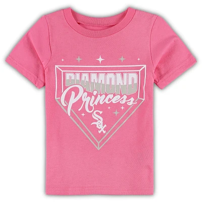 T-shirt pour tout-petit rose Chicago White Sox Diamond Princess fille