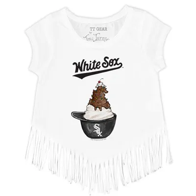 Lids Chicago White Sox Tiny Turnip Girls Youth Heart Bat Fringe T-Shirt