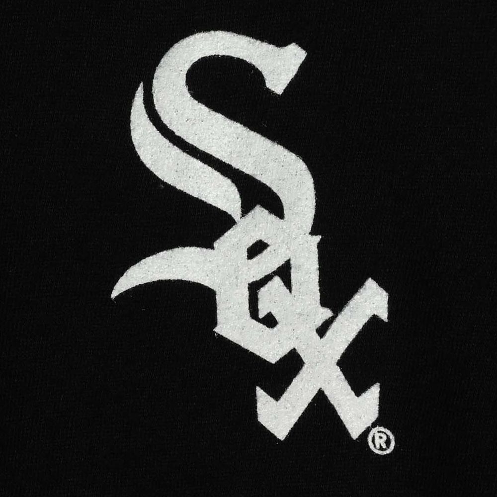 Girls Youth New Era Black Chicago White Sox Henley Tank Top